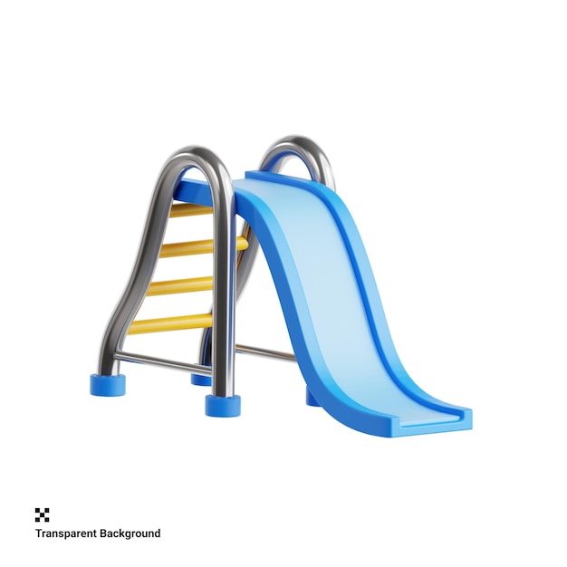 Thrilling Slide Playground Feature 3D Icon Illustration