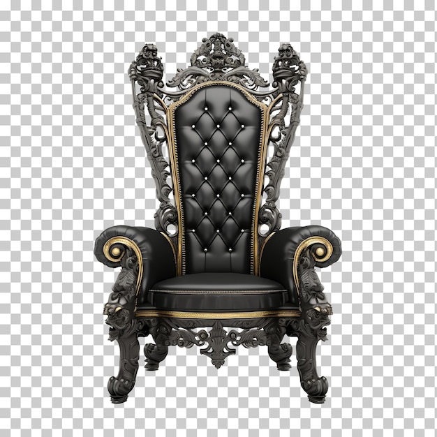 PSD throne chair isolated on transparent background png psd