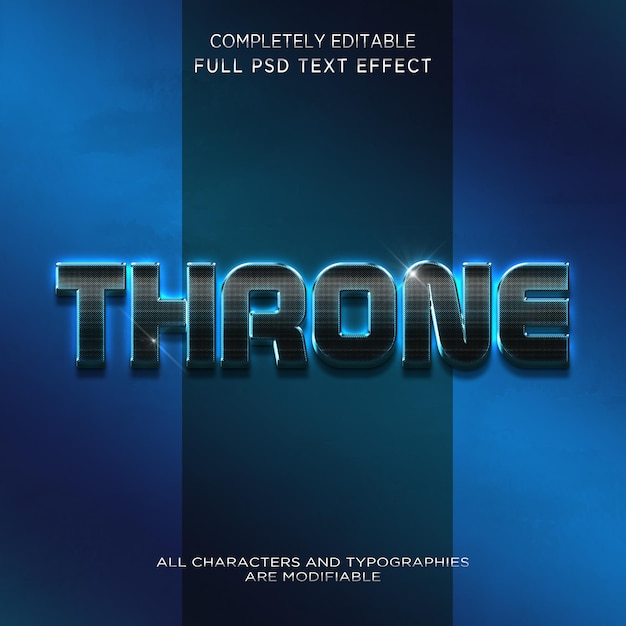 PSD throne text effect