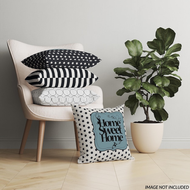 PSD throw pillow mockup