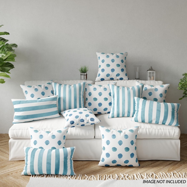 PSD throw pillows mockups