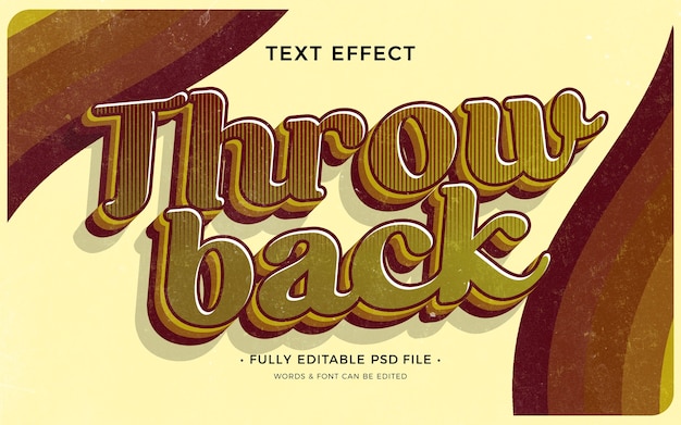 PSD throwback text effect