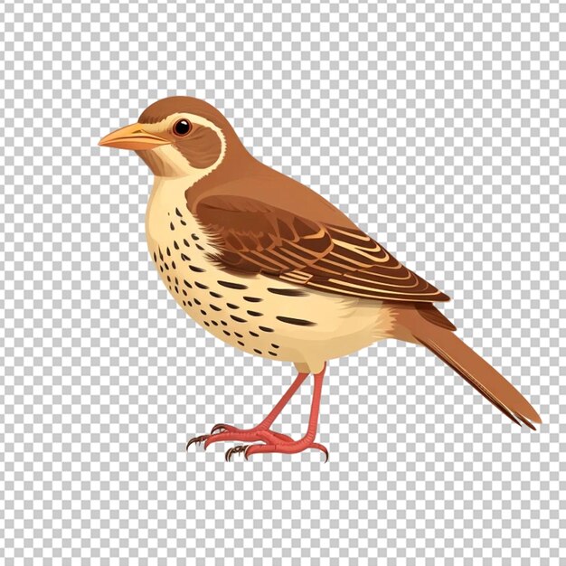 PSD thrush bird vector