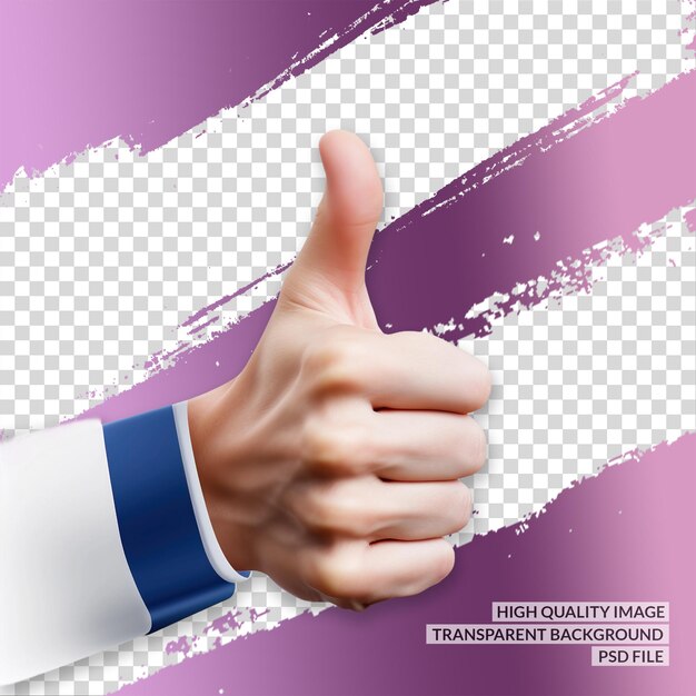 Thumb 3d png clipart transparent isolated background