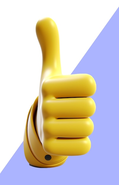 Thumb finger icon ok symbol agree etc 3d illustration