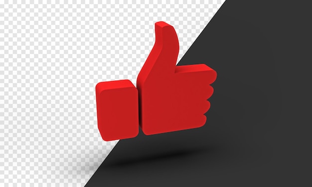 PSD thumbs up 3d icon render