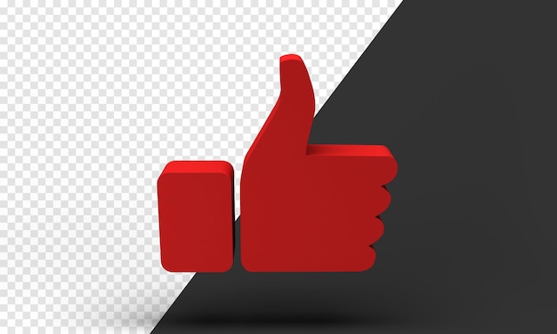 Thumbs up 3d icon render