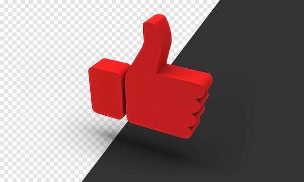 Thumbs up 3d icon render