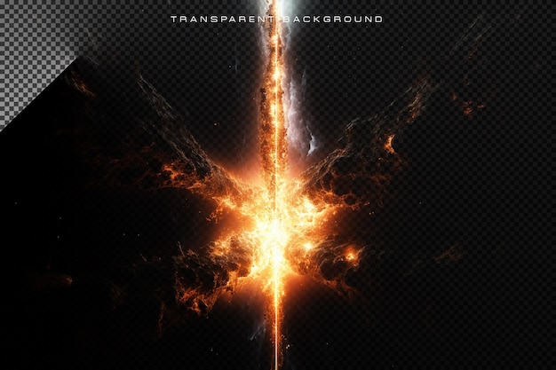 PSD thunder flame graphic