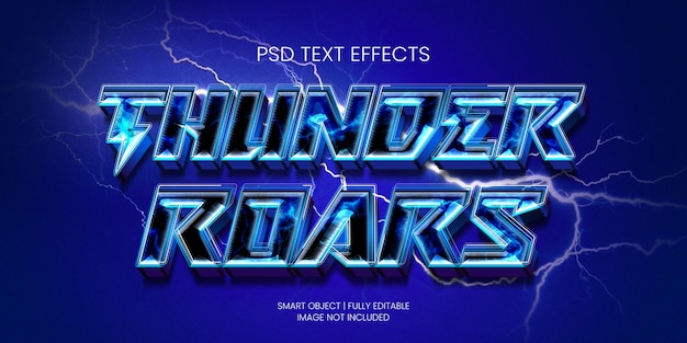 Thunder roars text effect