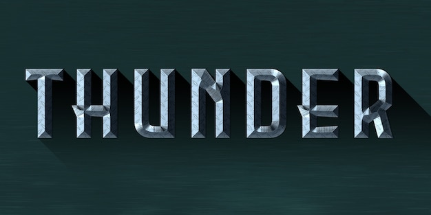 PSD thunder text style effect