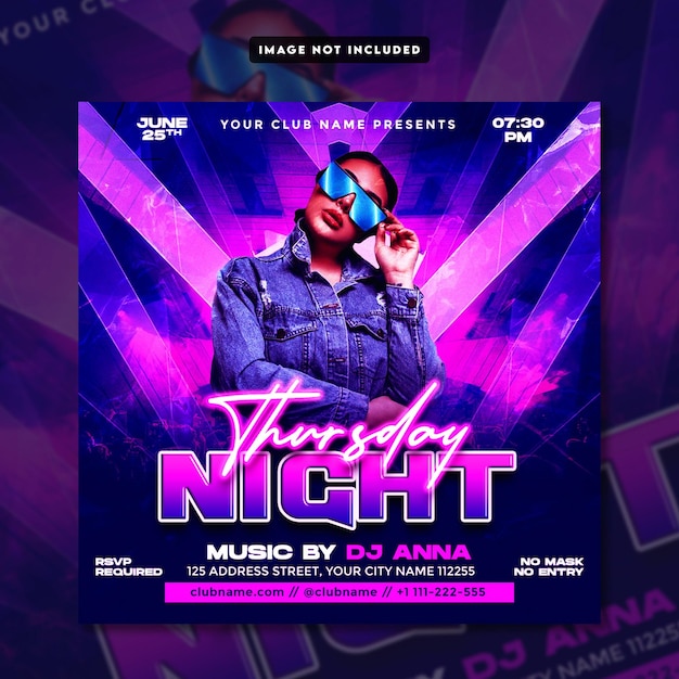Thursday Night Club Party Flyer Template