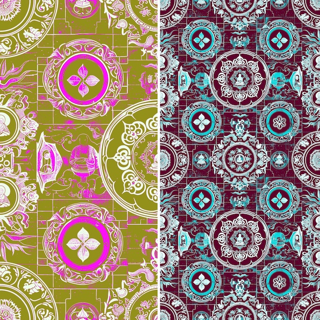 tibetan buddhist symbols rendered in spiritual forms with em creative abstract geometric vector