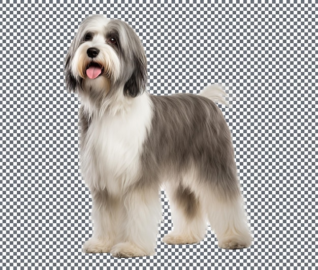 PSD tibetan terrier dog breed isolated on transparent background