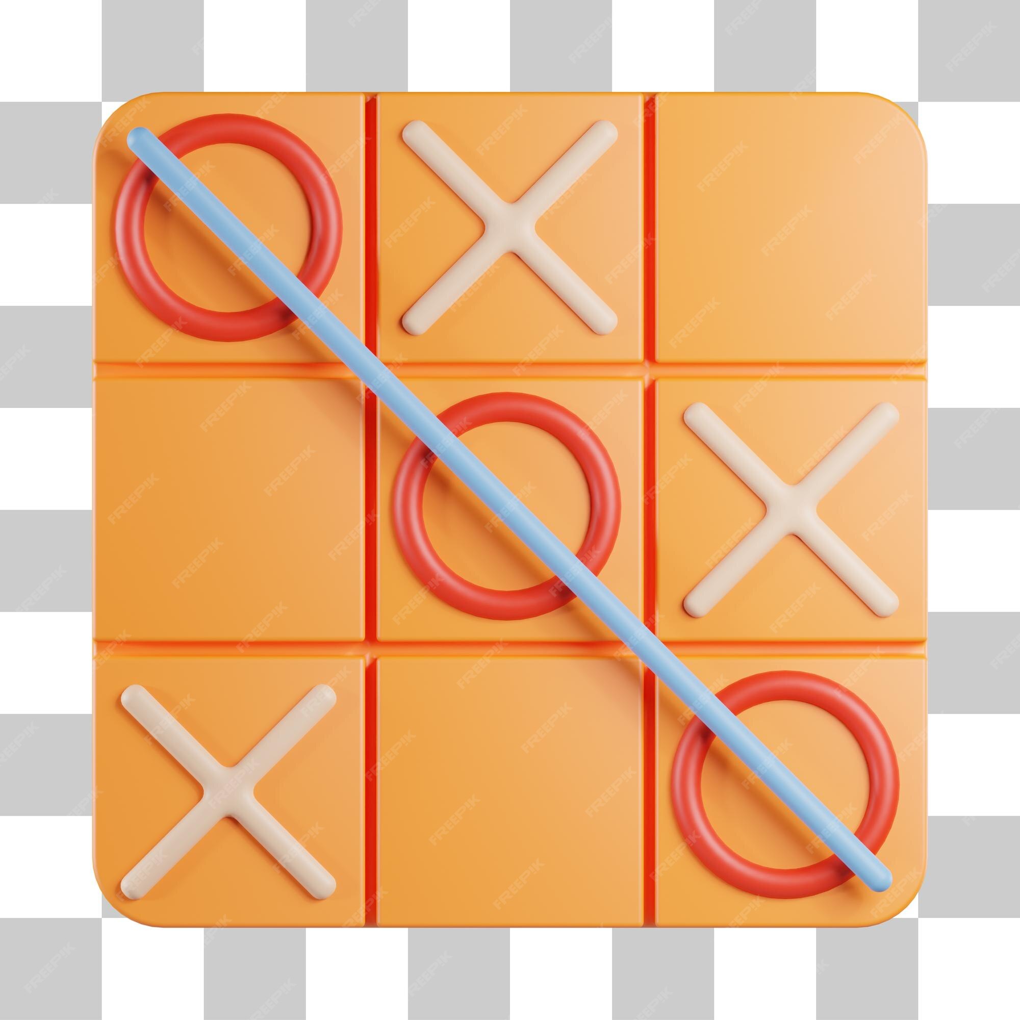 Premium PSD  Tic tac toe games strategy on transparent background