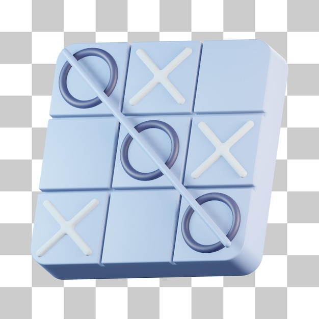 PSD tic tac toe 3d icon