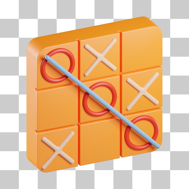 PSD tic tac toe ゲームの 3d アイコン