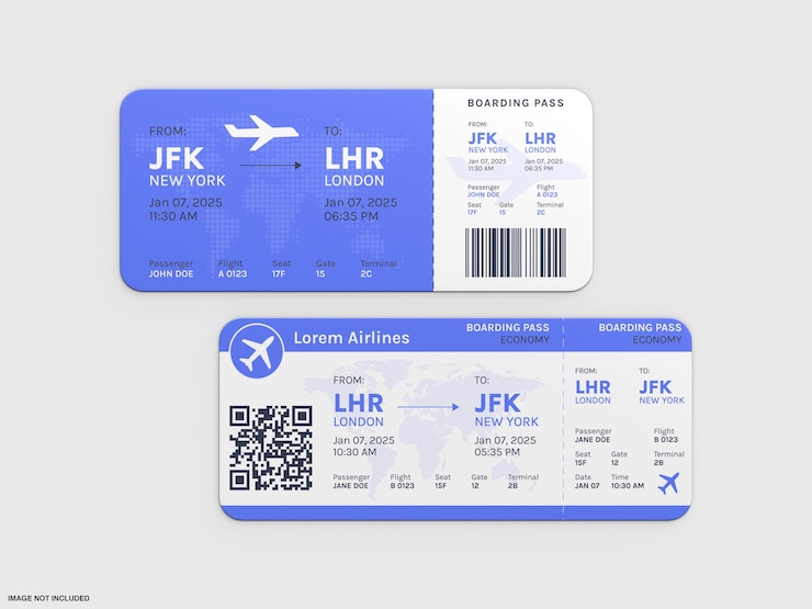 PSD ticket mockup design