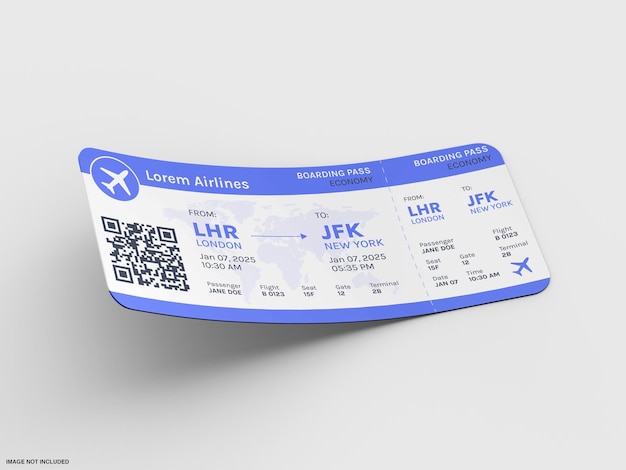 ticket mockup design