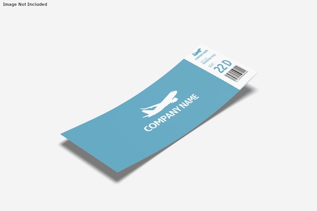 Ticket mockup isolated