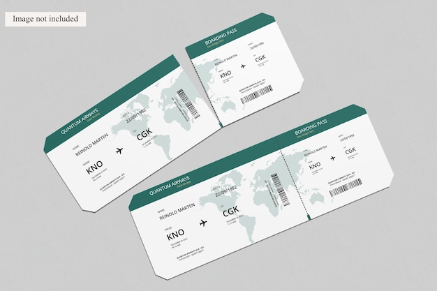 ticket mockup for showcasing your design to clients