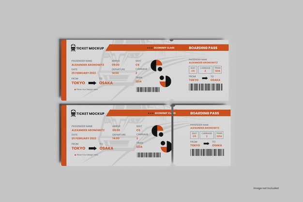 PSD ticket mockup