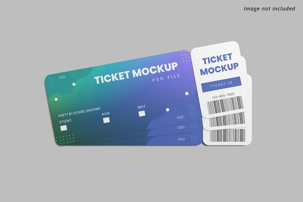 PSD ticket mockup