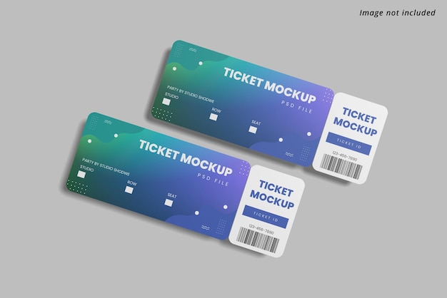 PSD ticket mockup