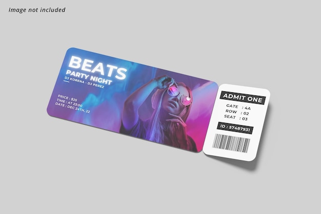 PSD ticket mockup