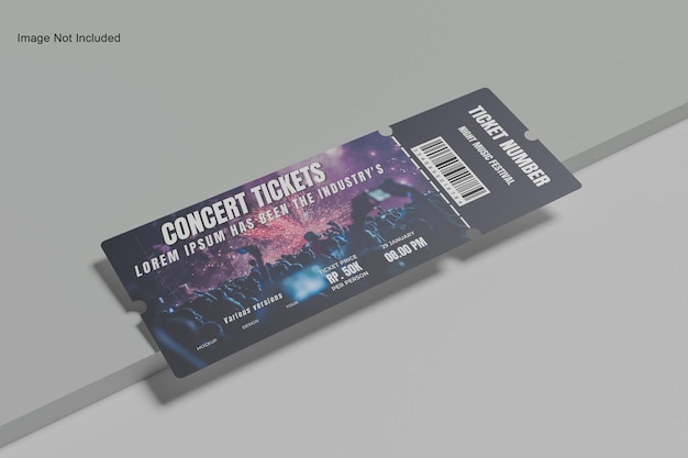 PSD ticket mockup