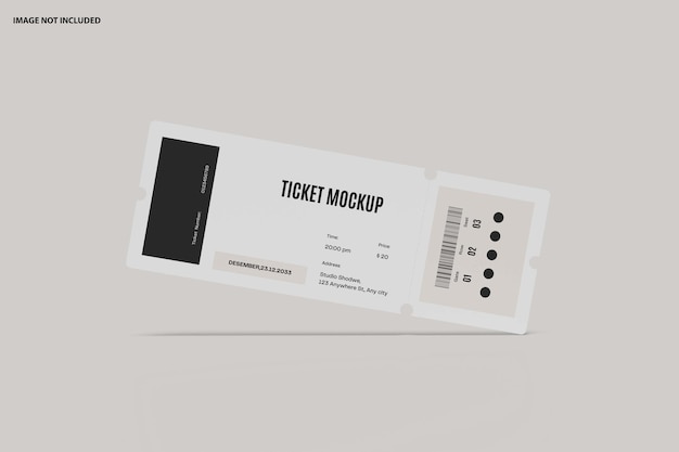 PSD ticket mockup