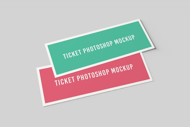 Ticket photoshop mockup