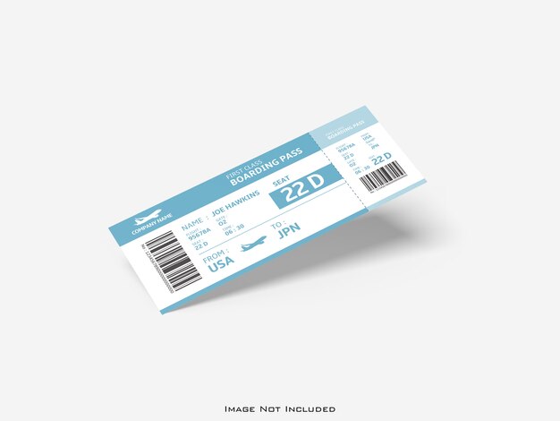 ticket on white