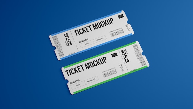 Tickets with editable color mockup