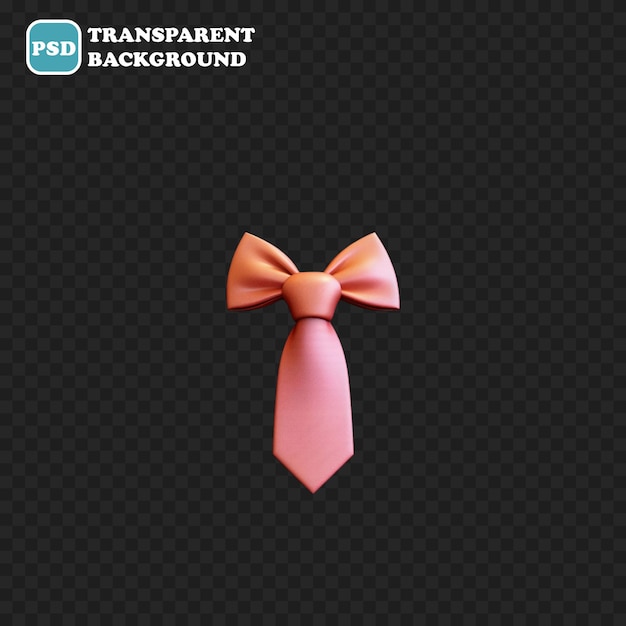 PSD tie icon isolated 3d render illustration