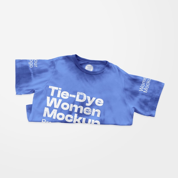 Tiedye dames gevouwen mockup