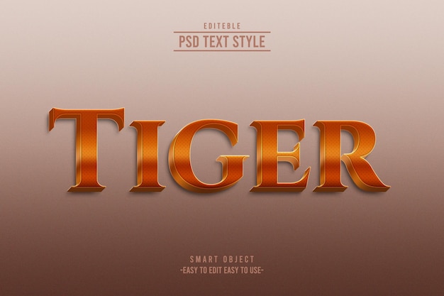 Tiger 3d text style