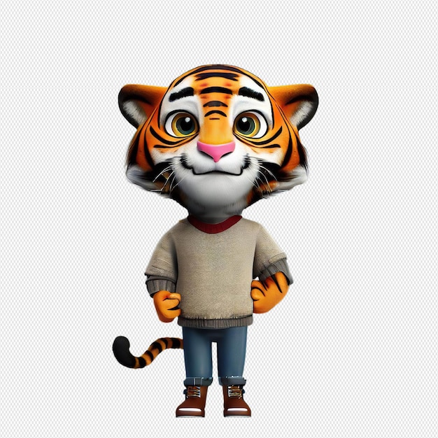 PSD tiger cartoon