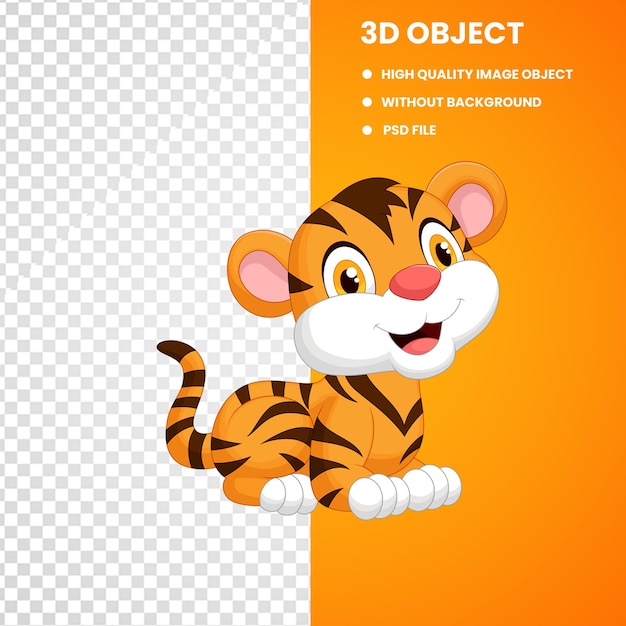 PSD tiger cartoon