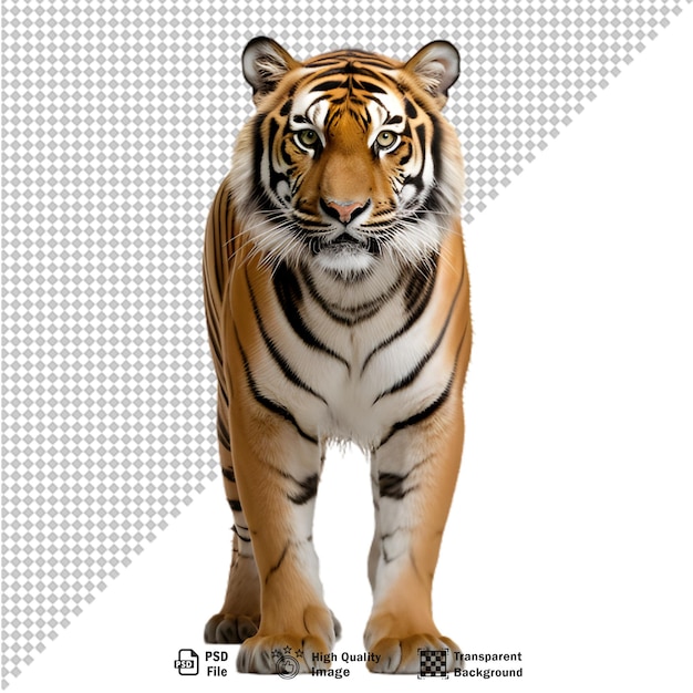 Tiger full body on transparent background