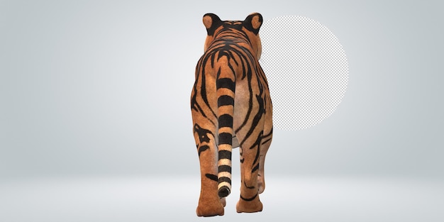 PSD tiger isolated on a transparent background