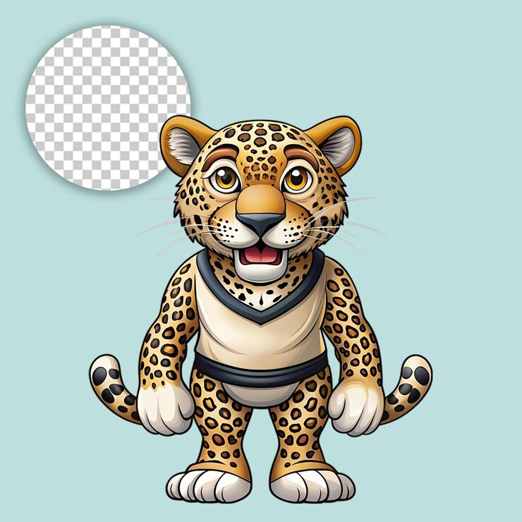 PSD tiger logo on transparent background