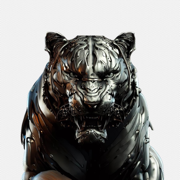 PSD tiger made of met