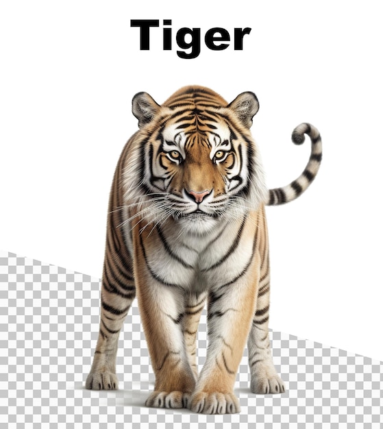 PSD tiger poster with the title tiger on the top