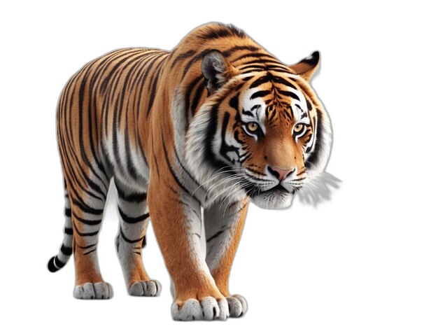 Tiger psd on a white background