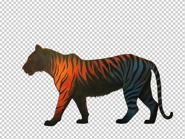 PSD silhouette di tigre