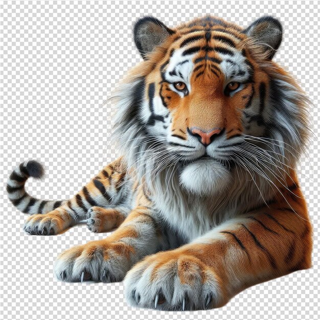 PSD a tiger that is on a paper