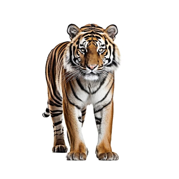 PSD a tiger on a transparent background created with generative ai technology