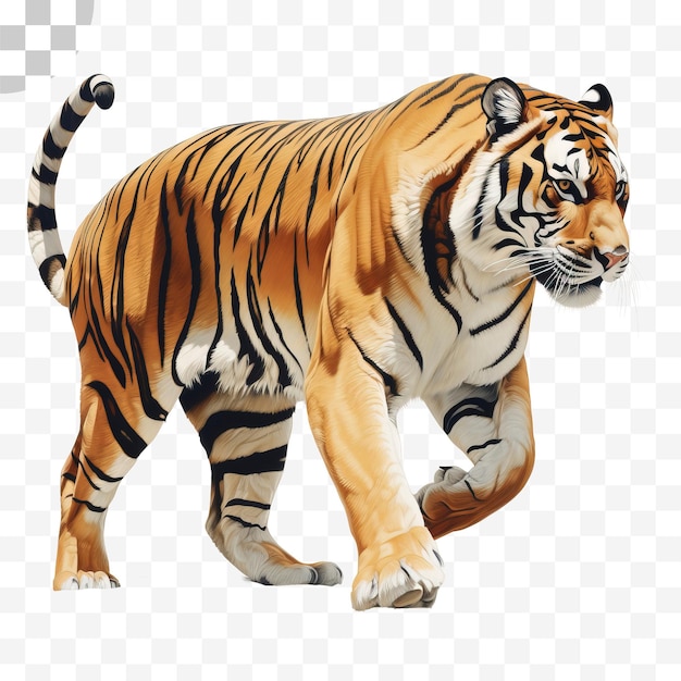 PSD sfondo trasparente tigre