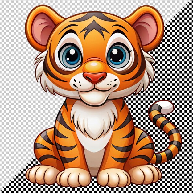 PSD tiger vector on transparent background